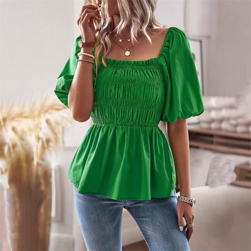 Top elegant cu maneci bufante pentru primavara si vara - DFG555 Top Closet