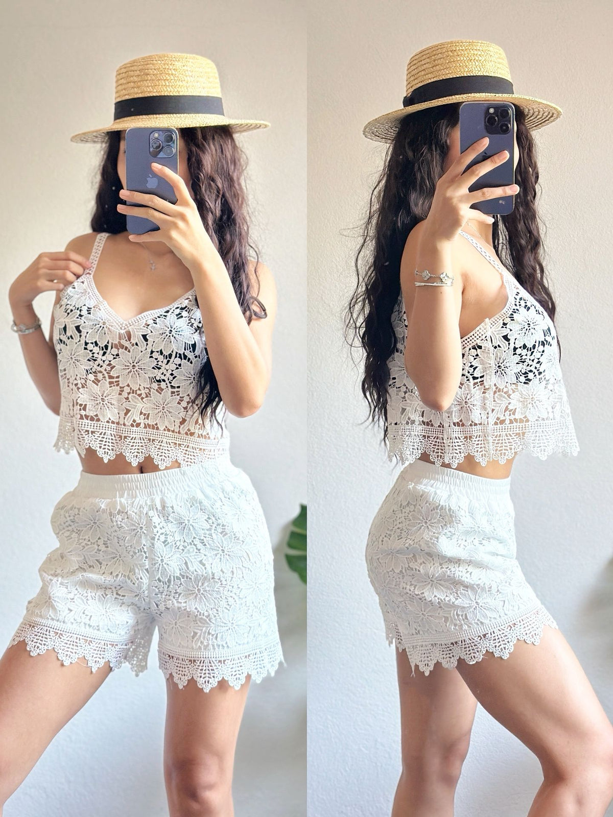 Compleu de dama crosetat top si pantaloni scurti - 8651 Top Closet